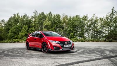 Honda civic type r side view 4k wallpaper