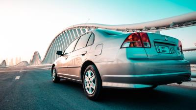 Honda honda civic silver 4k wallpaper