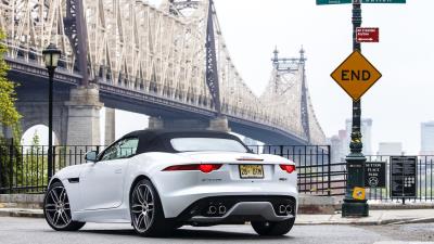 Jaguar f type r awd us spec white 4k wallpaper