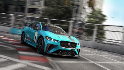 Jaguar i pace etrophy electric race car 4k wallpaper