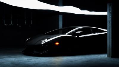 Lamborghini aventador lp700 4 black 4k wallpaper