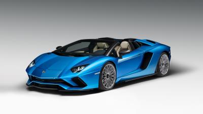 Lamborghini aventador s roadster frankfurt motor show 2017 4k wallpaper
