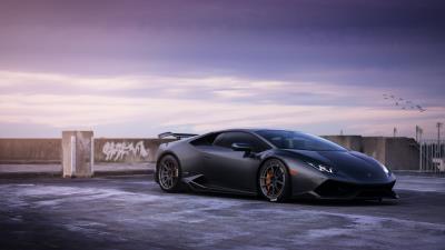 Lamborghini huracan on adv1 wheels 4k wallpaper