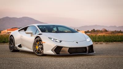 Lamborghini huracan side view 4k wallpaper
