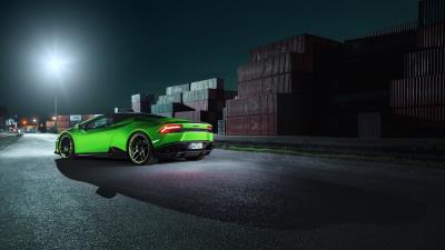 Lamborghini huracan spyder side view 4k wallpaper