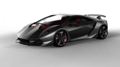 Lamborghini sesto concept black au 4k wallpaper