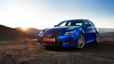 Lexus gs side view blue 4k wallpaper