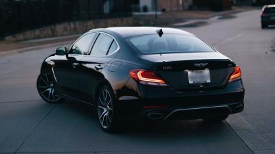 Machine rear view headlights 4k wallpaper