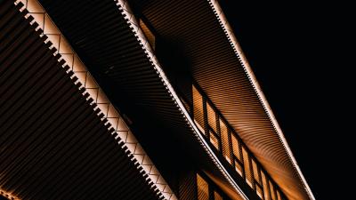 Architecture roof backlight 4k wallpaper