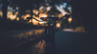 Bicycle seat evening 4k wallpaper