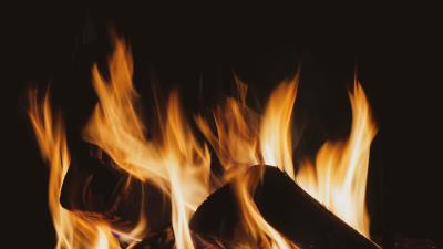 Bonfire firewood flame 4k wallpaper