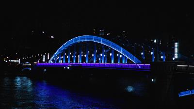 Bridge backlight night 4k wallpaper