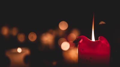 Candle flame fire 4k wallpaper