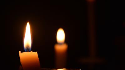 Candle wick fire dark 4k wallpaper