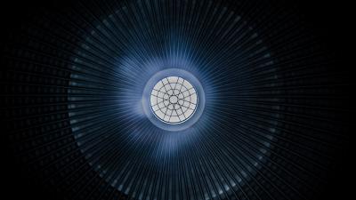 Circle shape light lines 4k wallpaper