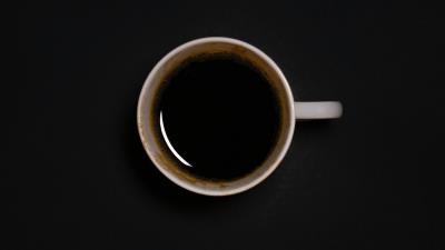 Cup coffee black 4k wallpaper