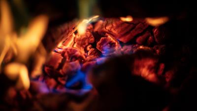 Fire embers macro 4k wallpaper