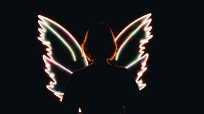 Girl back silhouette 4k wallpaper