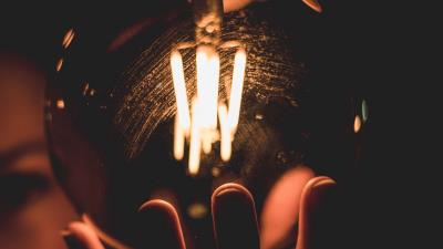 Lamp fingers glow 4k wallpaper