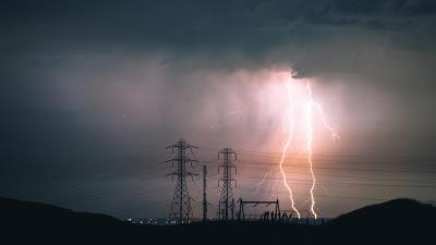 Lightning night thunderstorm 4k wallpaper