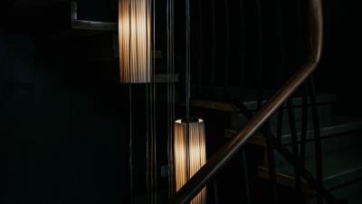 Lights light stairs 4k wallpaper