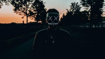 Mask anonymous dark 4k wallpaper