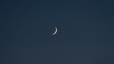 Month night mountains 4k wallpaper