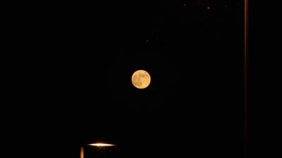 Moon full moon lantern 4k wallpaper