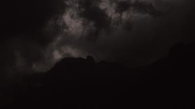 Mountains silhouette night 4k wallpaper