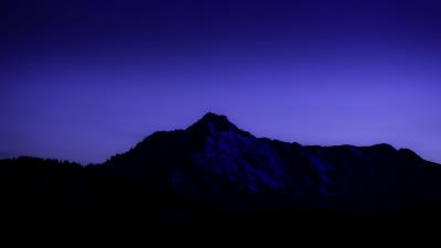 Mountains sky night purple 4k wallpaper