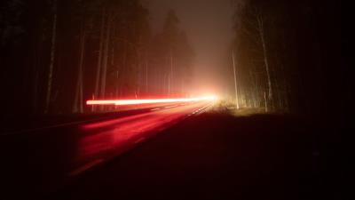 Road light long exposure 4k wallpaper