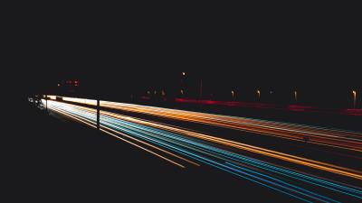 Road long exposure multicolored 4k wallpaper