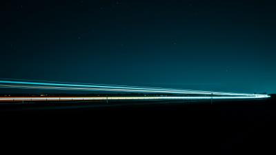 Road neon long exposure 4k wallpaper