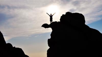 Rock silhouette freedom 4k wallpaper