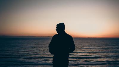 Silhouette loneliness horizon 4k wallpaper