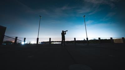 Silhouette man dark 4k wallpaper