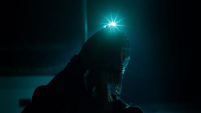 Silhouette night lantern 4k wallpaper