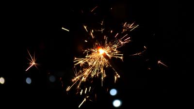 Sparks sparkler glare 4k wallpaper