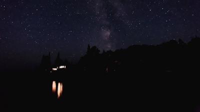 Starry sky night lights sky 4k wallpaper