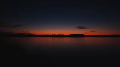 Sunset skyline trees sky 4k wallpaper