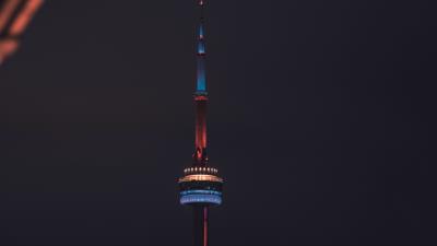 Tower building backlight 4k wallpaper