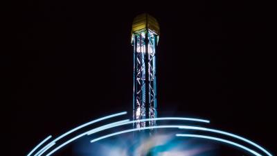 Tower lights light night 4k wallpaper