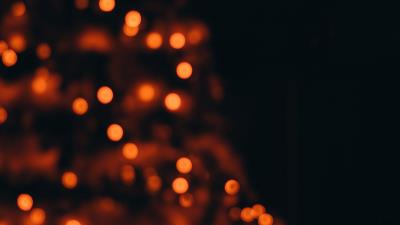 Tree garland blur 4k wallpaper