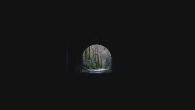 Tunnel arch trees 4k wallpaper