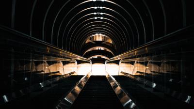 Tunnel dark backlight 4k wallpaper