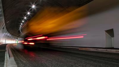 Tunnel distance long exposure 4k wallpaper