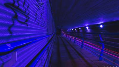 Tunnel metro dark 4k wallpaper