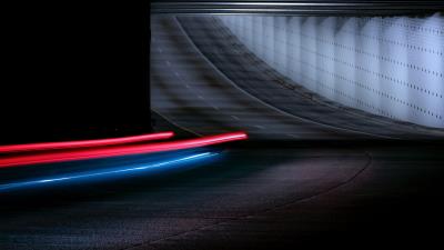 Tunnel road long exposure 4k wallpaper