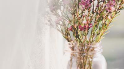 Flowers bouquet pink 4k wallpaper