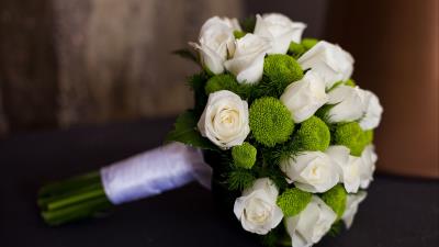 Roses flowers bouquet wedding happines 4k wallpaper